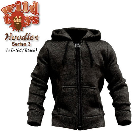 1/6 Scaled Doll Costume - Zip Up Parka/ Black (WT-16C) (Doll Clothing) FIG-DOL-4704_01.jpg
