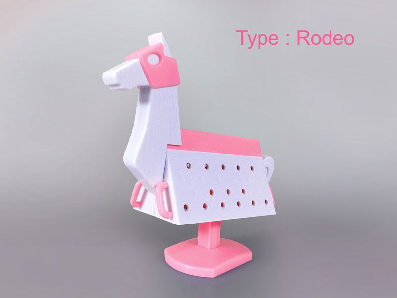 Love Toys Vol.3 三角木馬 Wooden horse pink Ver. 1/12 未塗装 未組み立てキット