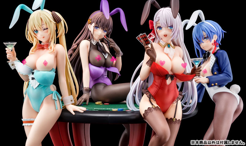 1/6 scaled pre-painted figure of The Demon Sword Master of Excalibur Academy Sakuya Sieglinde wearing lapis lazuli blue bunny costume with Nip Slip Gimmick System(Pre-order)Scale Figure