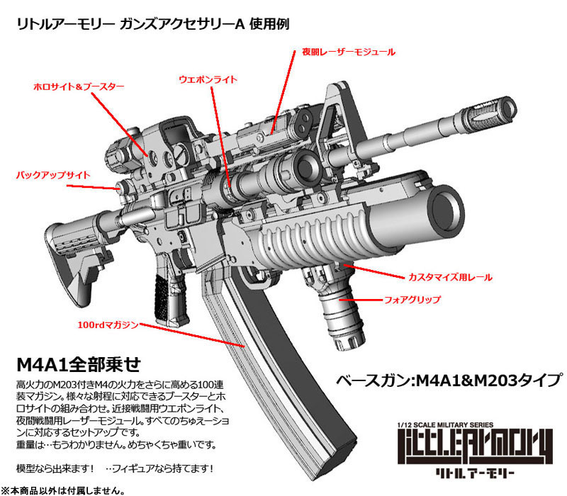 LittleArmory LD020 Guns Accessory A 1/12 Plastic Model(Pre-order)Scale Figure