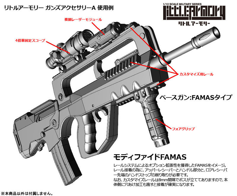 LittleArmory LD020 Guns Accessory A 1/12 Plastic Model(Pre-order)Scale Figure