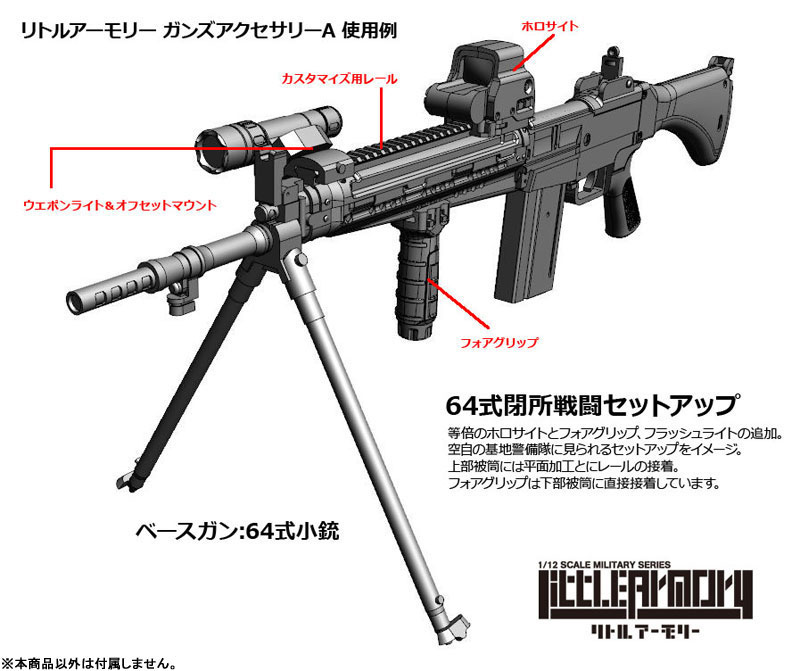 LittleArmory LD020 Guns Accessory A 1/12 Plastic Model(Pre-order)Scale Figure