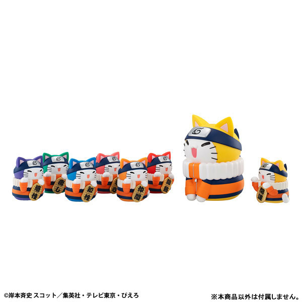 MEGA CAT PROJECT NARUTO Nyaruto! Colorful Maneki Neko FORTUNE 6Pack BOX(Pre-order)Accessory