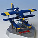 Porco Rosso Carchs R3C-0 Non-public water Fighter 1/72 Scale Pre-painted Half-completed Kit