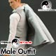 Triad Style - Male Outfit: Uptown Suit (Light Gray Ver.) TSM-001 (Doll Clothing)