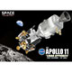Fully Painted Complete Model 1/72 NASA Apollo 11 CSM (Command Ship/Instrument Ship) & Lunar Landing Ship