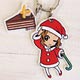K-On!! Embroidery Patch Charm KON-3 - Ritsu & Chocolate Cake (''12 Feb. Stock)(Released)