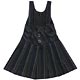 Purneemo S Size Blue Bird's Song - Pleated Jumper Skirt: Green Stripe (Doll Clothing)