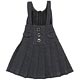 Purneemo S Size Blue Bird's Song - Pleated Jumper Skirt: Gray (Doll Clothing)