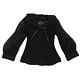 Pureneemo M Size PNM - Frilled Collar Blouse: Black (Doll Clothing)