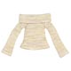 Pureneemo M Size PNM - Loose Collar Knit: Beige (Doll Clothing)
