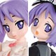 Game-prize Lucky Star EX Figure GOTHIC GARDEN Kagami Hiiragi & Tsukasa Hiiragi