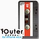iOuter for iPhone 4S/4 カセットテープ（ブラック）