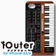 iOuter for iPhone 4S/4 シンセサイザー（ウッド）