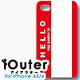 iOuter for iPhone 4S/4 HELLO MY NAME IS ラベル（赤）