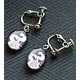 Umonya - Silver Crest Series Earrings: Mitsunari Ishida