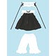 Pureneemo M Size PNM - Rosalie Baby Doll/ White x Black (Doll Clothing)