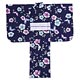 50cm Sized Doll Wear 50 Yukata Set -Butterfly and Morning Glory- Navy (Doll Clothing)
