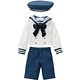 Pureneemo XS PNXS Gymnasium Sailor Uniform Set - Navy & Off-White (Doll Clothing)