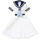 Pureneemo M Size - PNM St. Iferia Girls School Summer Uniform Set/ White x Sax (Doll Clothing)