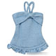 Pureneemo M Size Sarah's A La Mode - Ribbon Camisole/ Light Blue (Doll Clothing)