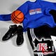 KC Design 1/6 Basketball Warm Up Suit Set (New York Basketball/ Deep Blue)