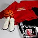 KC Design 1/6 Basketball Warm Up Suit Set (Miami Basketball/ Deep Red)