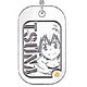 Reborn! - Rhinestone Dog Tag Strap: Tsuna