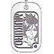 Reborn! - Rhinestone Dog Tag Strap: Mukuro