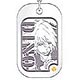 Reborn! - Rhinestone Dog Tag Strap: Dino
