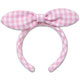 Pureneemo M Size Sarah's A La Mode - Head Band/ Pink Checkers (Doll Clothing)
