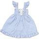 Pureneemo M Size Sarah's A La Mode - Summer One-piece Dress/ Blue Checkers (Doll Clothing)
