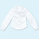 Pureneemo M Size PNM - Opened Collar Long-sleeved Shirt/ White (Doll Clothing)
