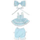 20cm Sized Doll Little Chou Chou - Fairy Tunic Camisole One-piece Dress Set/ Light Blue (Doll Clothing))