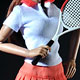 FLIRTY GIRL 1/6 Female Tennis Wear Set - Red & White