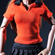 FLIRTY GIRL 1/6 Female Tennis Wear Set - Red & Black & Yellow