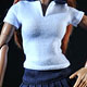 FLIRTY GIRL 1/6 Female Tennis Wear Set - Dark Blue & White