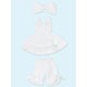 Pureneemo S Size - PNS Angelica Tunic Camisole One-piece Set/ White (Doll Clothing)