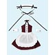 Picconeemo Wear 1/12 Konamaiki Loli Maid - Bordeaux (Doll Clothing)