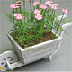 Paper Craft Push Cart Wood Planter Set (w/Soil, Moss)