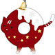 Okashina Strap - Christmas Donyatsu Red