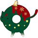 Okashina Strap - Christmas Donyatsu Green