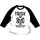 Anime ONE PIECE - Heart Pirates Raglan T-shirt/ WHITE x BLACK - L