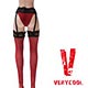 Very Cool 1/6 Garter Pantyhose & Panty (Red & Black Lace) (Doll Clothing)(Provisional Preorder)