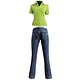 In House Produciton 1/6 Woman's Polo Shirt & Slim Cut Jeans Set (Cyan) iH-023B2 (Doll Clothing)