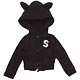 Pureneemo S Wear - SnottyCat Cat Ear Hooded Parka/ Black (Doll Clothing)