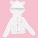 Pureneemo S Wear - SnottyCat Cat Ear Hooded Parka/ White (Doll Clothing)