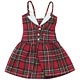 Pureneemo S Wear - WickedStyle Vest Model One-piece Dress/ Red Checkered Pattern (Doll Clothing)(Preorder)