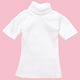 50cm Wear - 50 Turtle neck Cut-sew Shirt/ White (Doll Clothing)