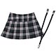 50cm Wear - 50 Pleated Skirt w/Suspender / Green Checkered Pattern (Doll Clothing)